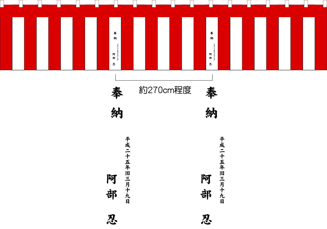 奉納 阿部忍 紅白名入れ 原稿案