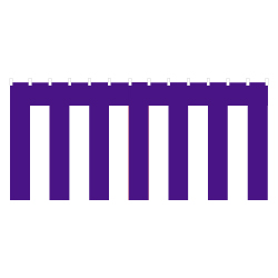 紫白幕(180cm×5間、ポリエステル、本仕立）
